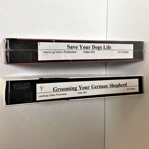 2 Leerburg VHS Videos ("Grooming Your German Shepherd" & "Save Your Dog's Life")
